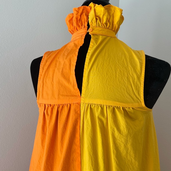 Flowy Yellow & Orange Dress Size XS - Picture 4 of 4